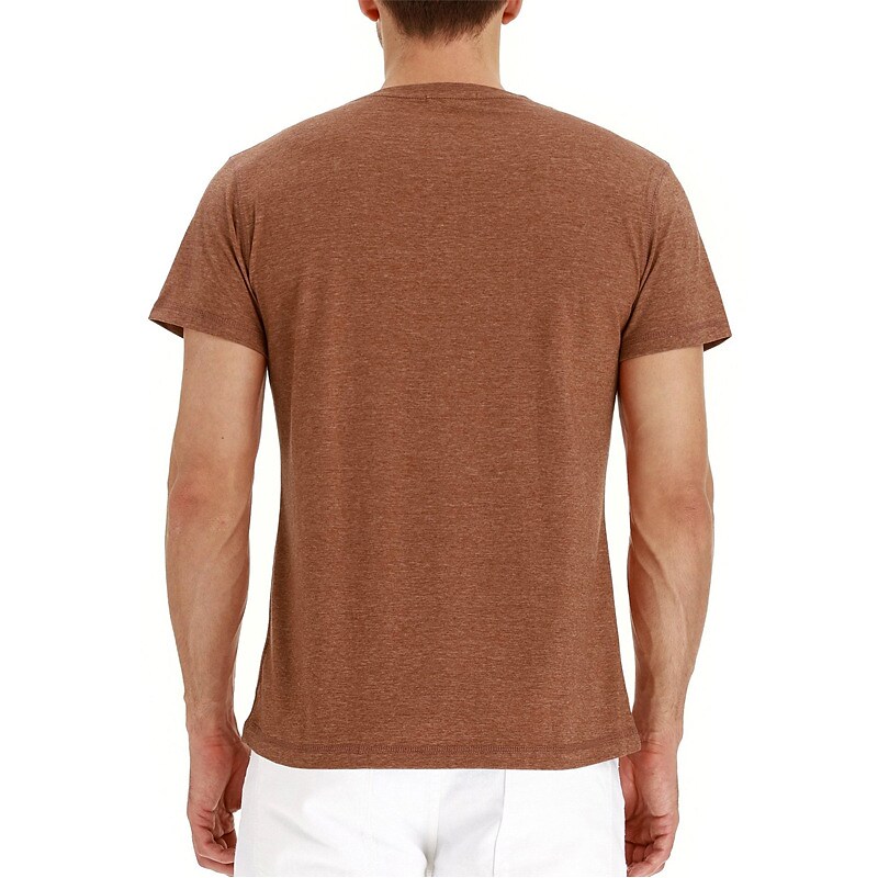 Men's Henley Shirt T shirt Solid Color