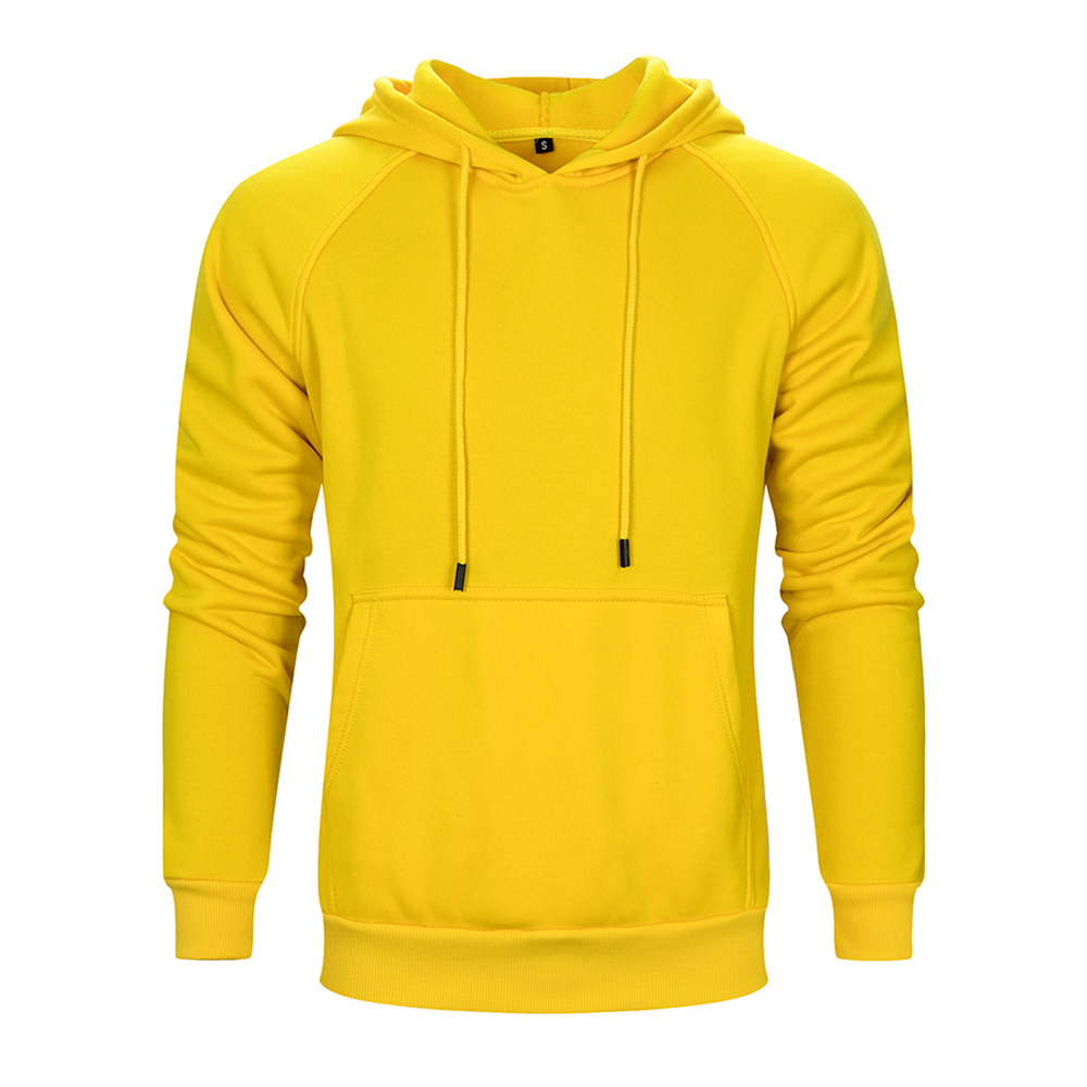 Men's Solid Color Raglan Sleeves Fleece Hoodies Sweatshirts