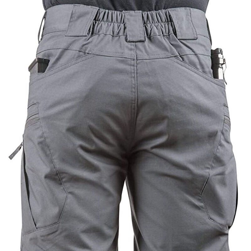 Men's Classic Style Elastic Waist Cargo Shorts (Belt is not included)