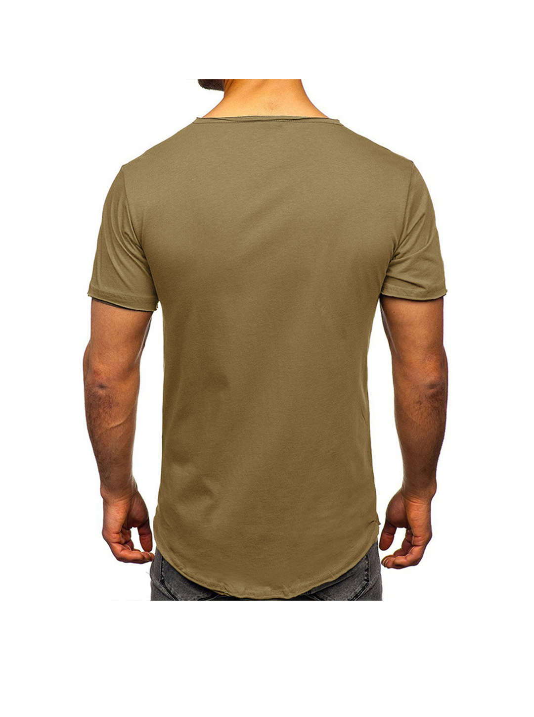 Eddie Solid Color Basic Henley T-shirt