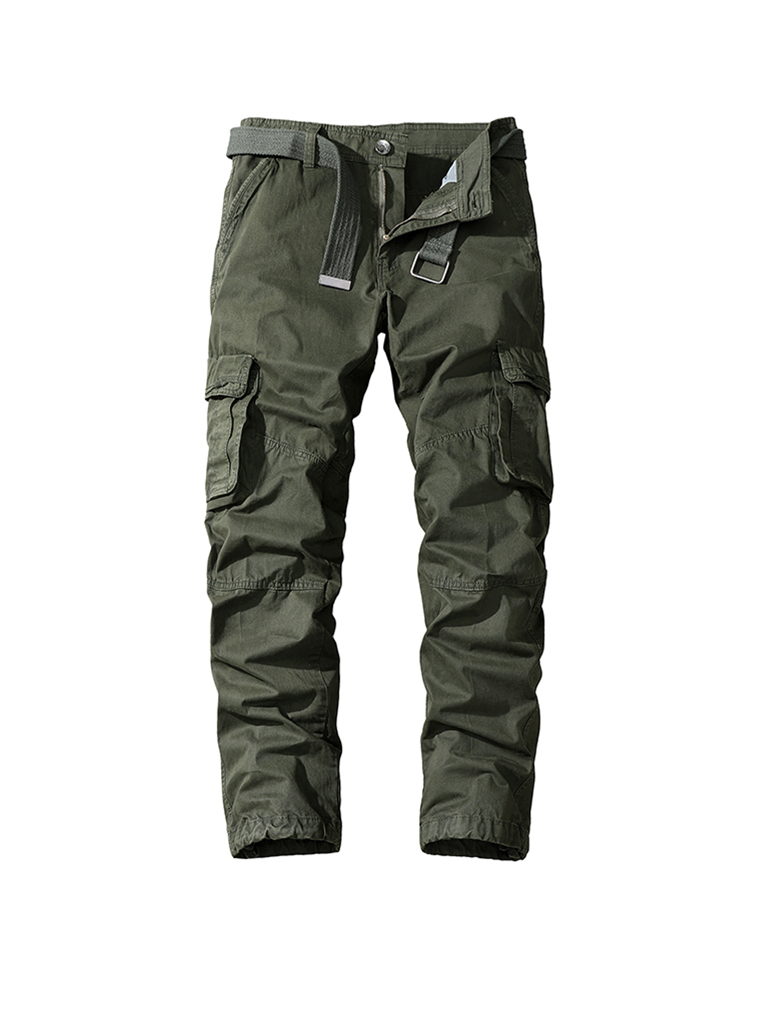 Posey Solid Color Tactical Cargo Chino Pants(Belt is not included)