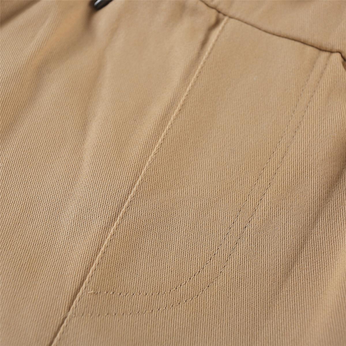 Men's Drawstring Waist Patch Pockets Detail Casual Cargo Pants