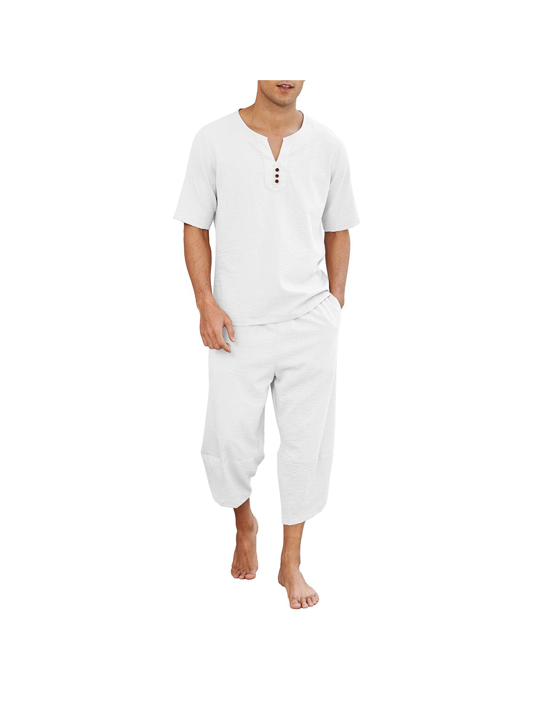 Gary Casual Suit Cropped Pants Shirt Suit