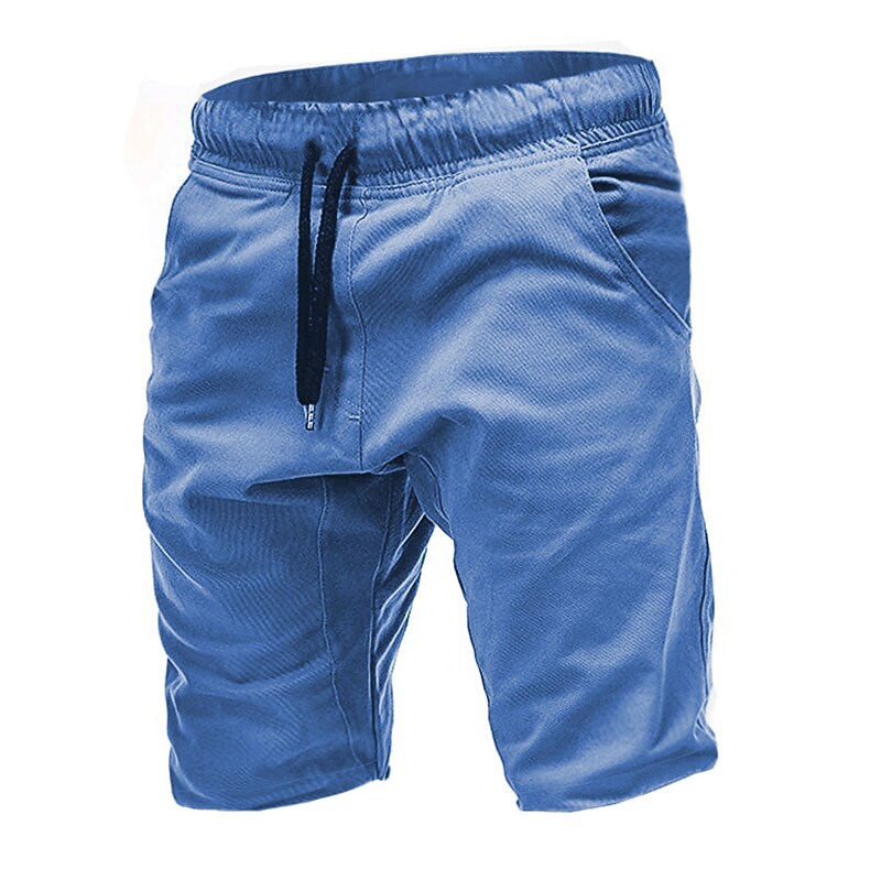 Men‘s Solid Color Outdoor Drawstring Short