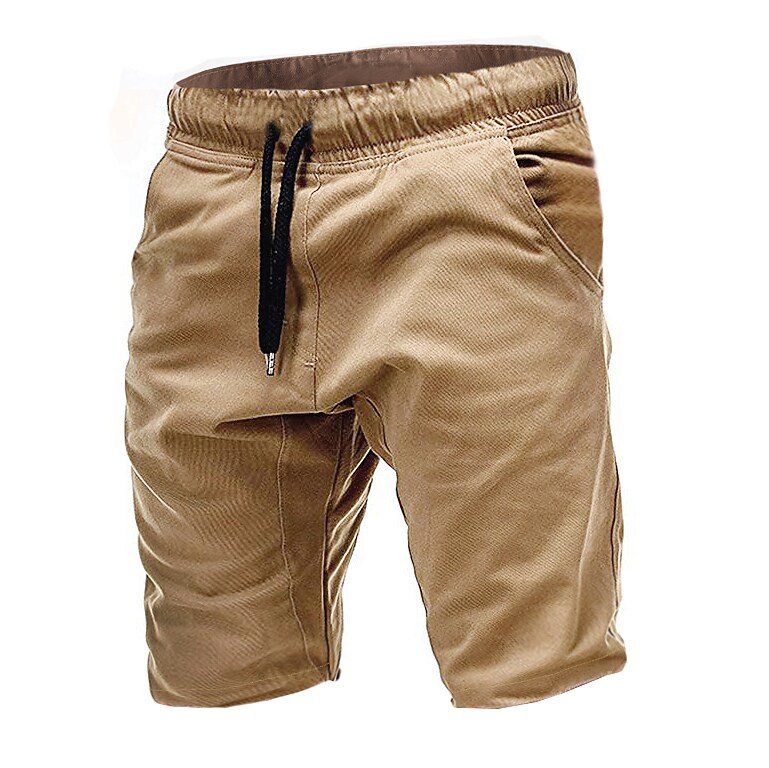 Men‘s Solid Color Outdoor Drawstring Short