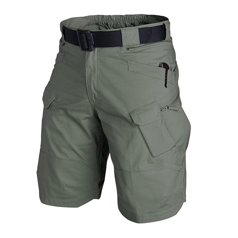 Men's Classic Style Elastic Waist Cargo Shorts (Belt is not included)