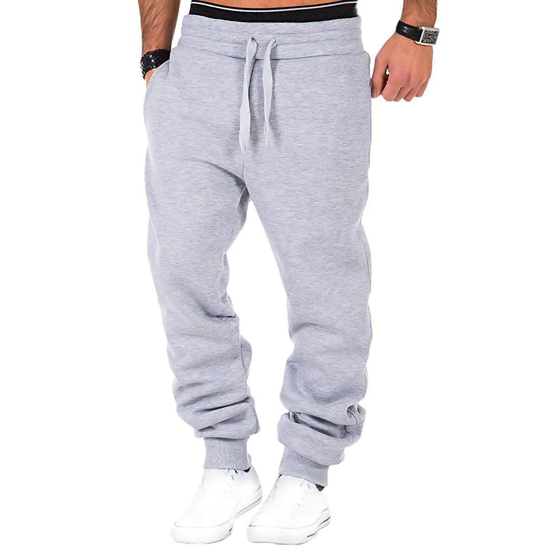 Men's Drawstring Elastic Waist Solid Color Sweatpants Joggers