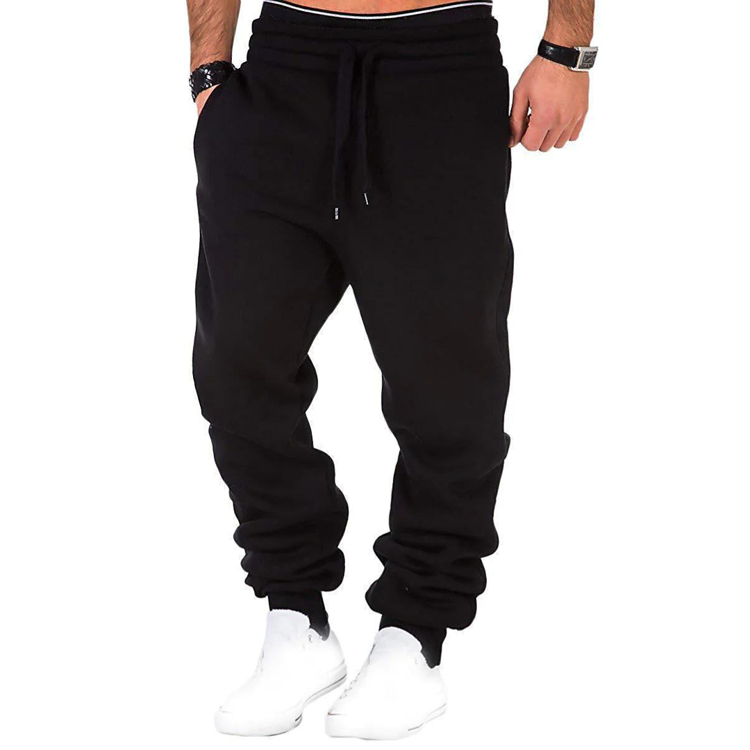 Men's Drawstring Elastic Waist Solid Color Sweatpants Joggers
