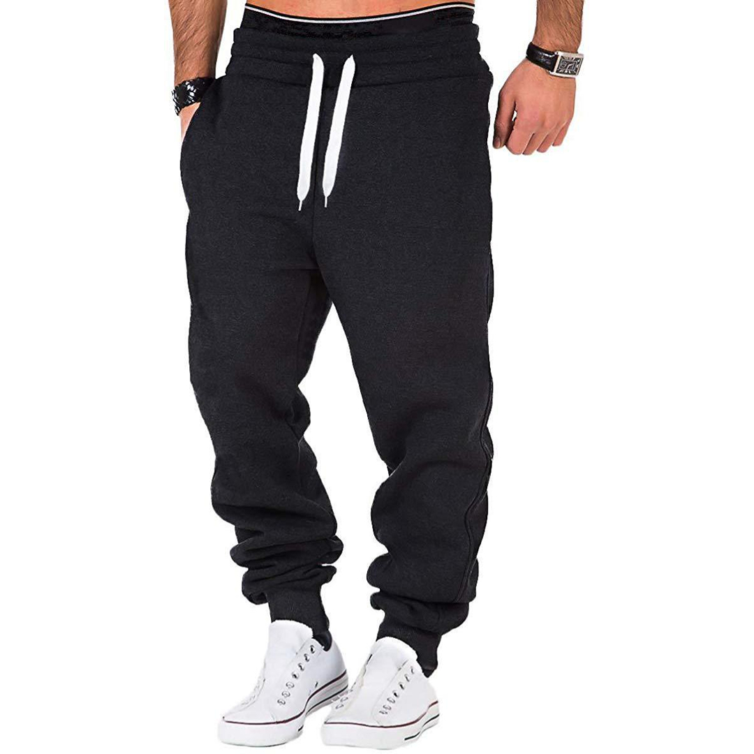 Men's Drawstring Elastic Waist Solid Color Sweatpants Joggers