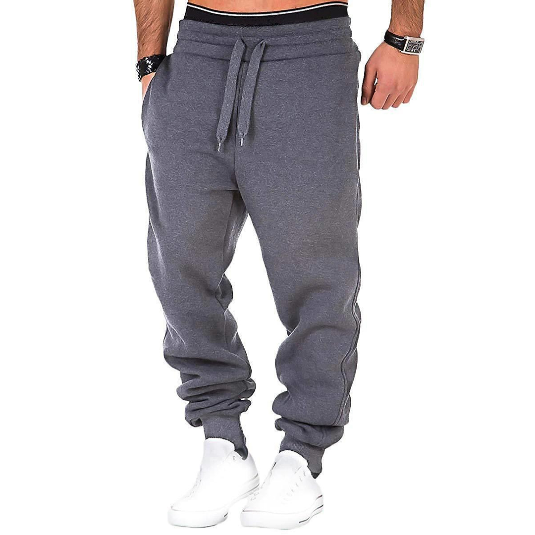 Men's Drawstring Elastic Waist Solid Color Sweatpants Joggers