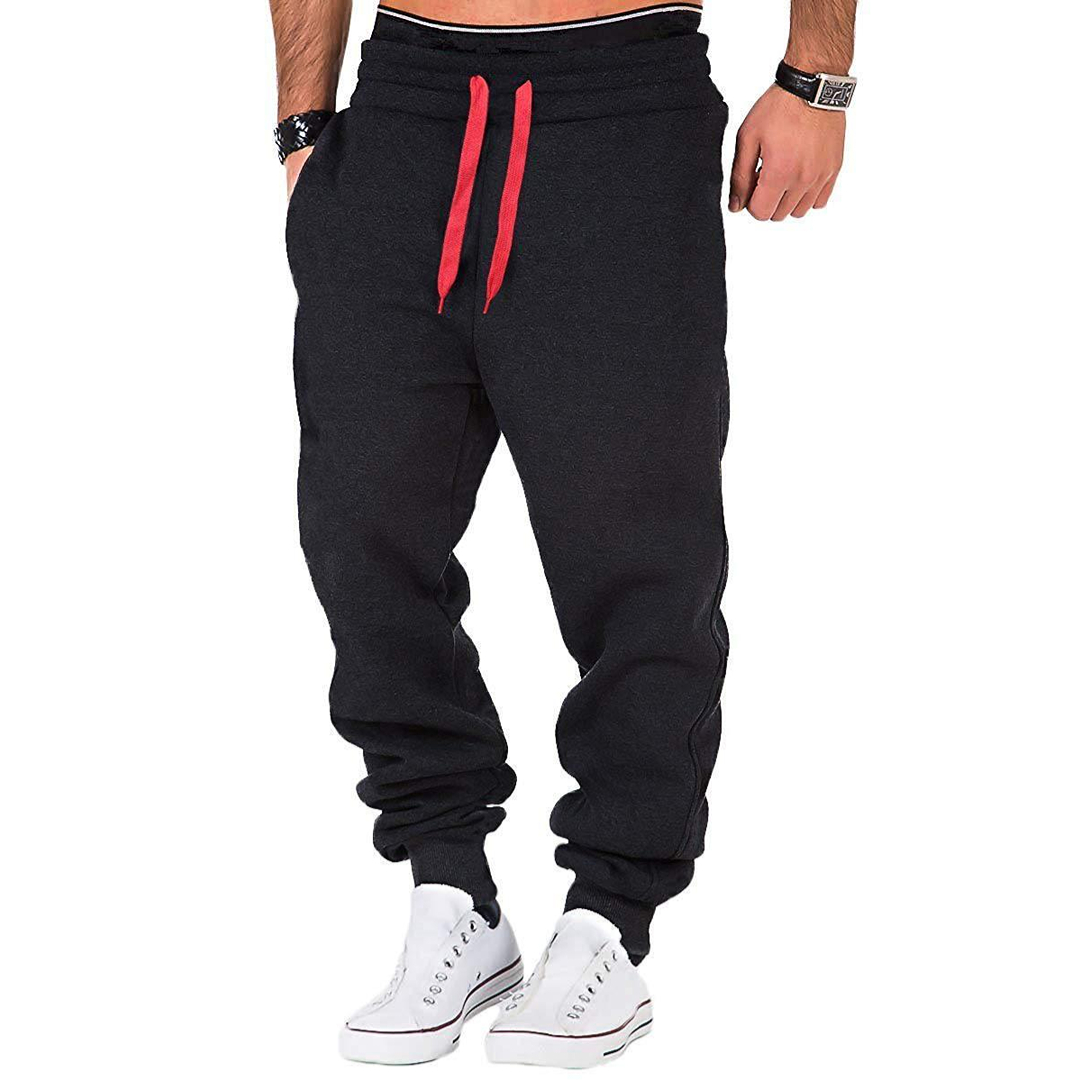 Men's Drawstring Elastic Waist Solid Color Sweatpants Joggers