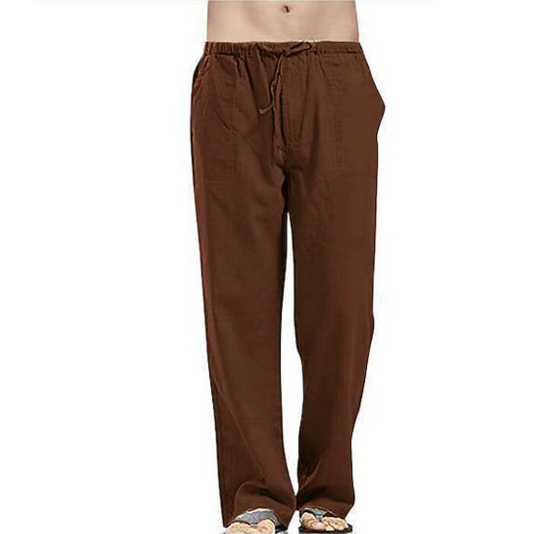 Men's Comfort Breathable Full Length Linen Pants