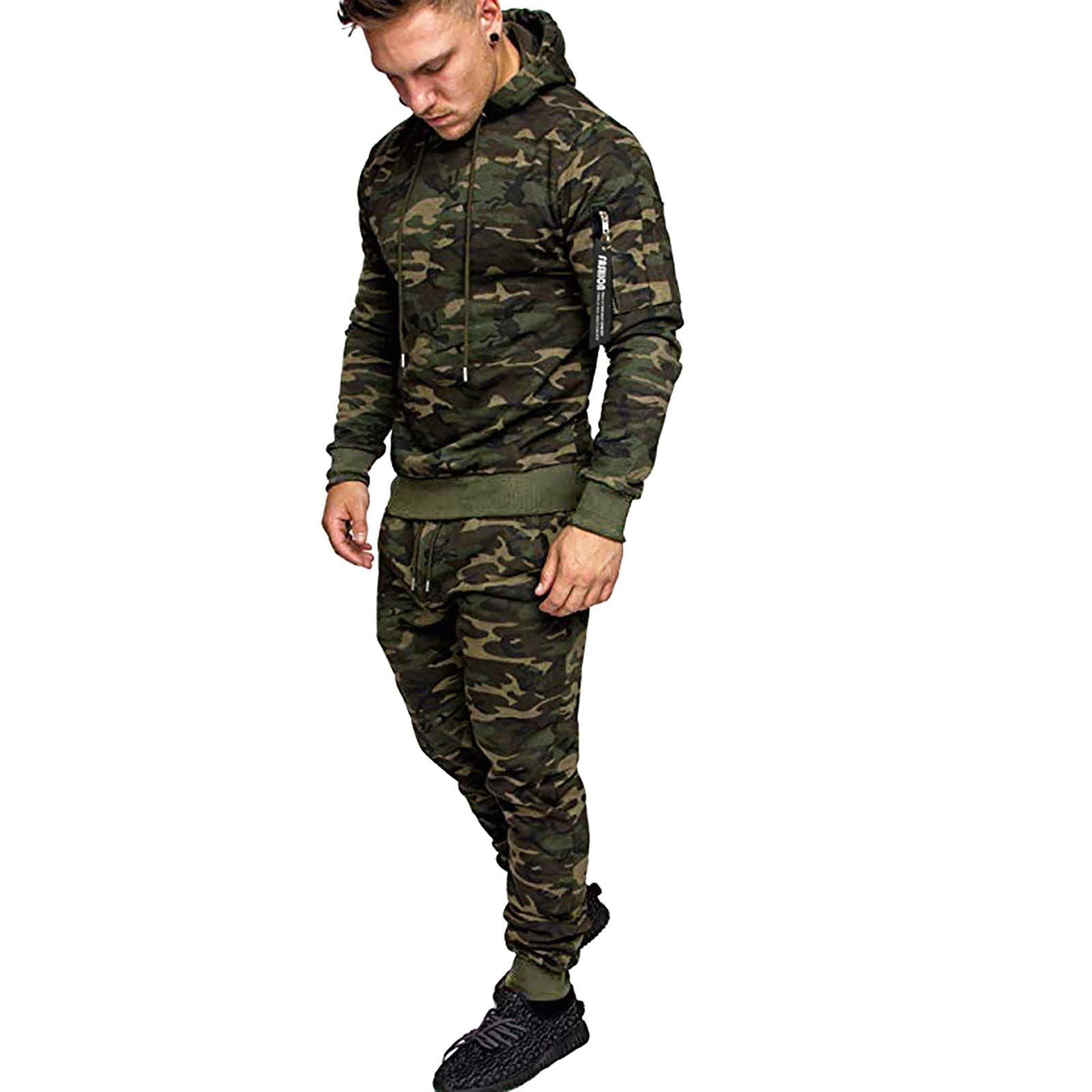 Alban Zipper Detail Drawstring Hoodie & Sweatpants