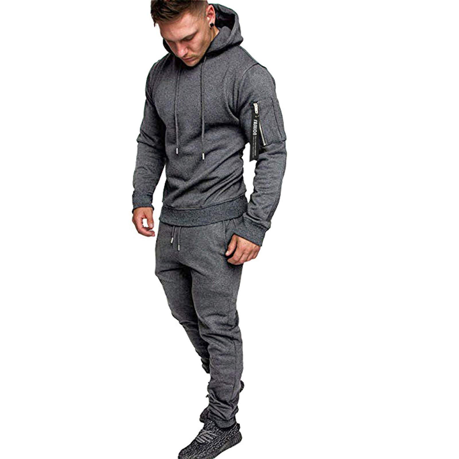 Alban Zipper Detail Drawstring Hoodie & Sweatpants