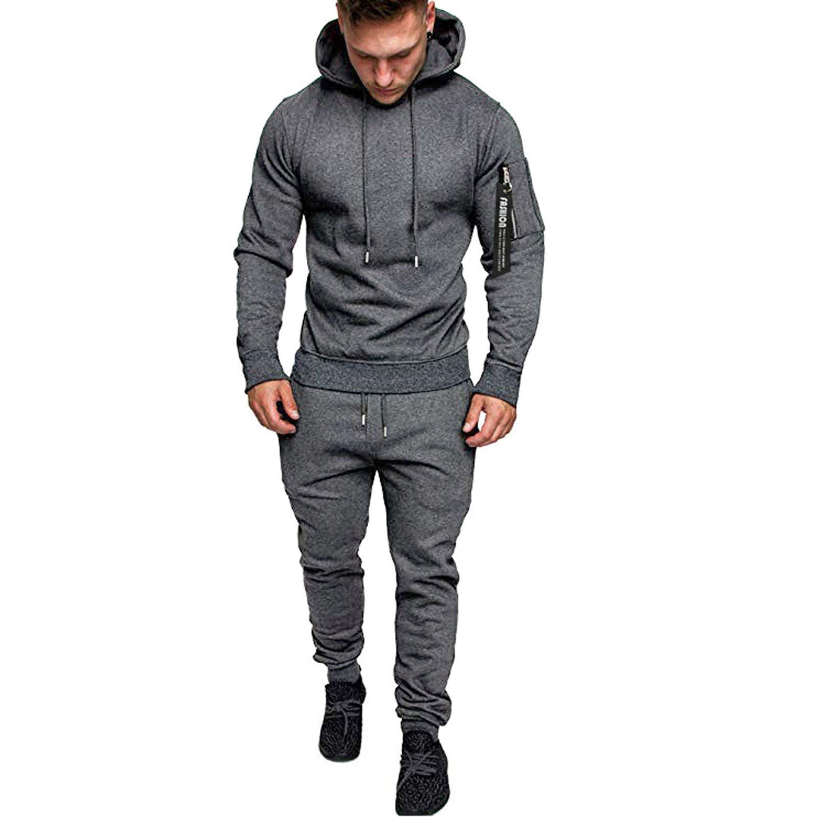 Alban Zipper Detail Drawstring Hoodie & Sweatpants