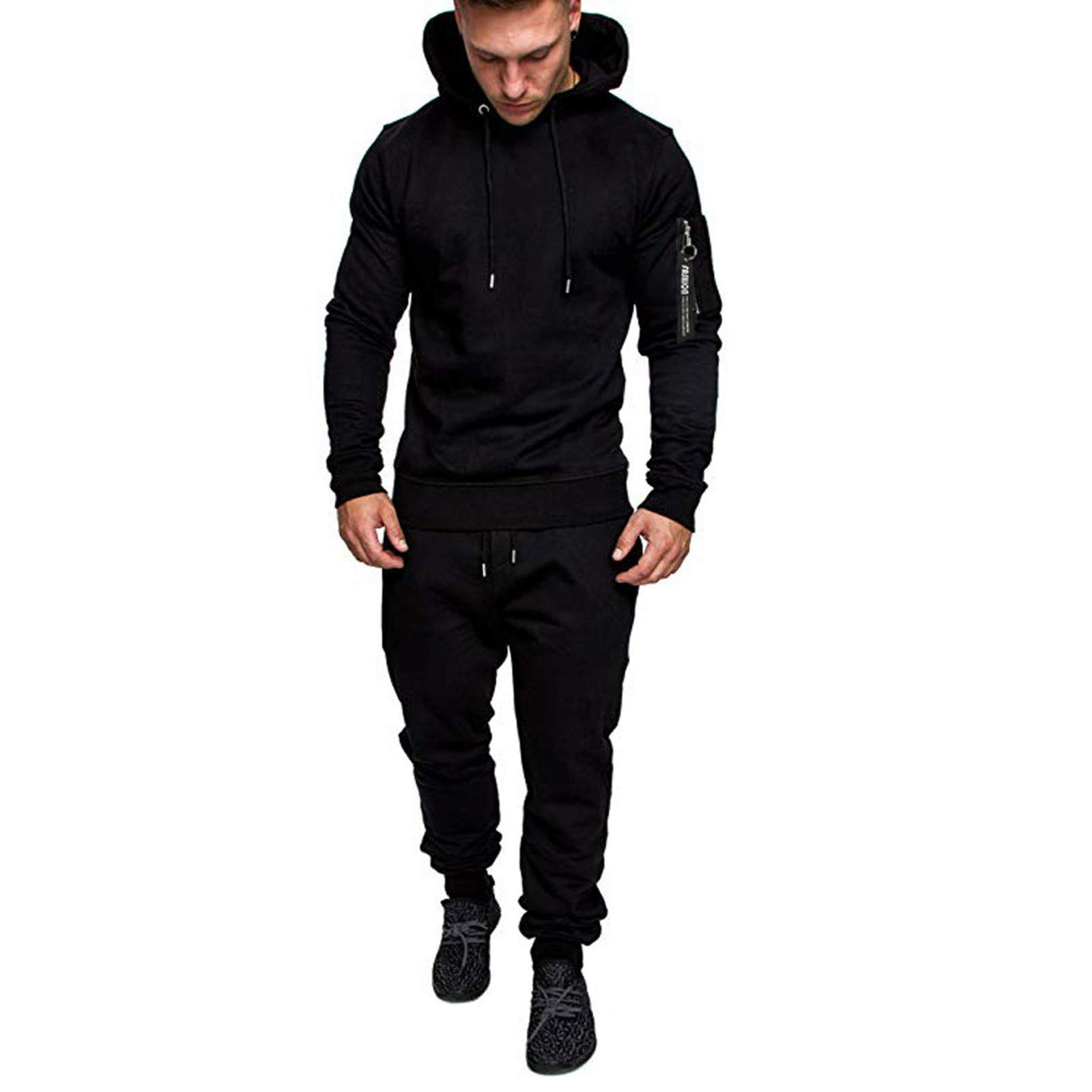 Alban Zipper Detail Drawstring Hoodie & Sweatpants