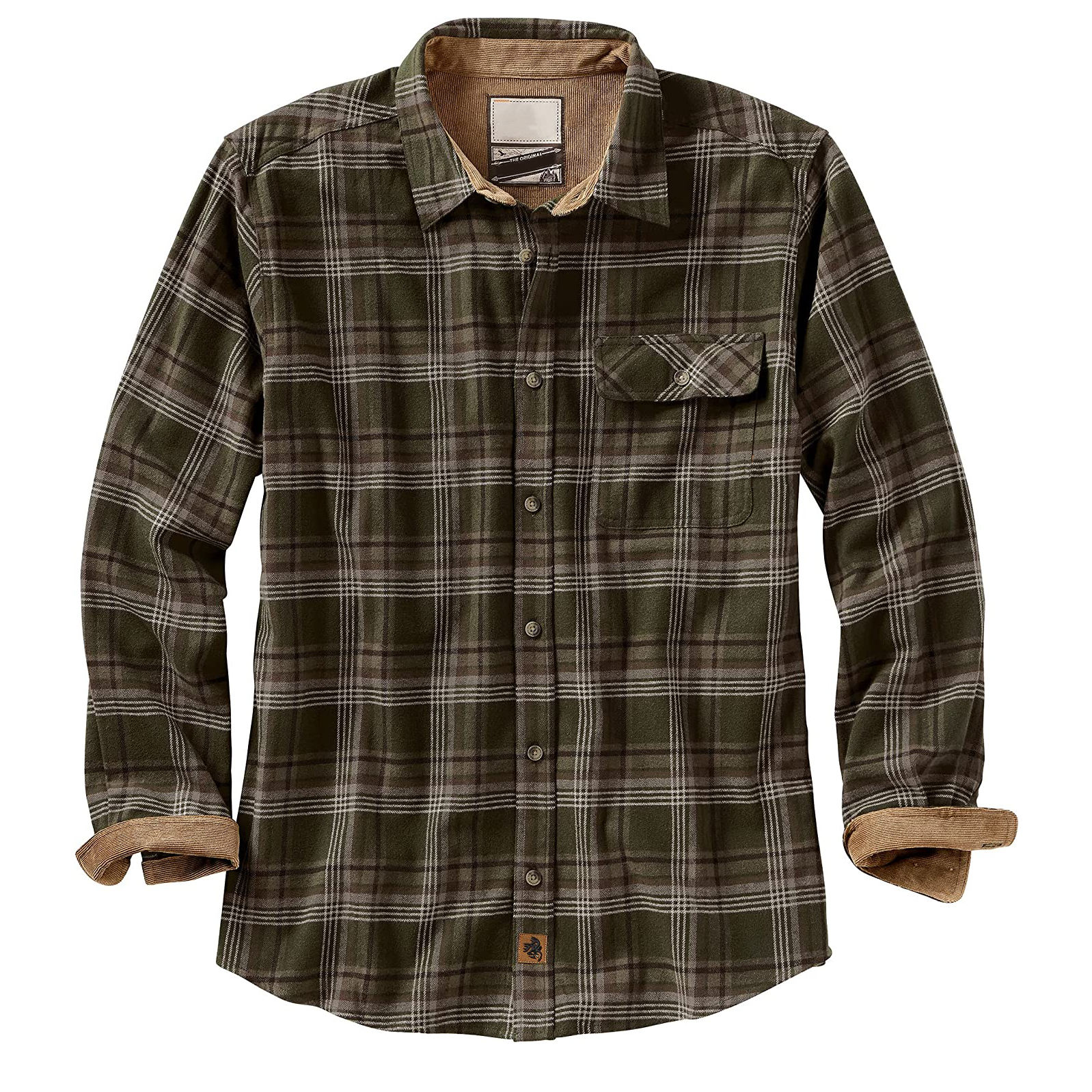 Top Quality Warm Soft Contrast Plaid Flannel Pocket Shirt