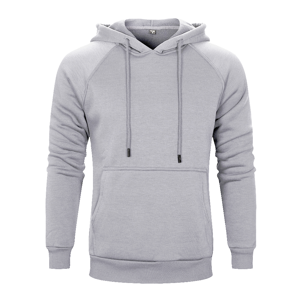 Men's Solid Color Raglan Sleeves Fleece Hoodies Sweatshirts