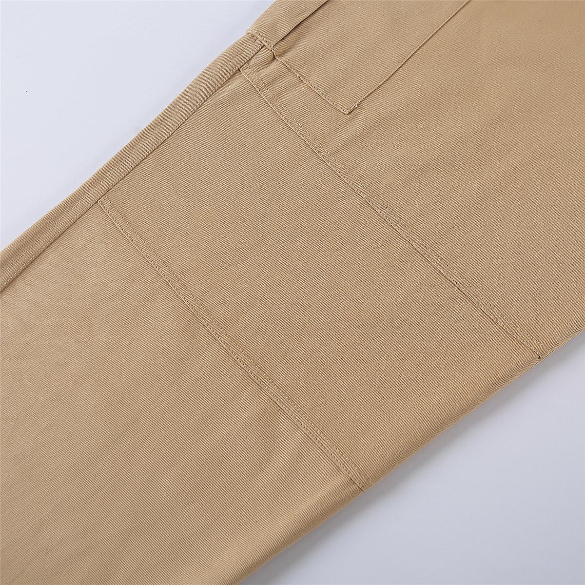 Men's Drawstring Waist Patch Pockets Detail Casual Cargo Pants