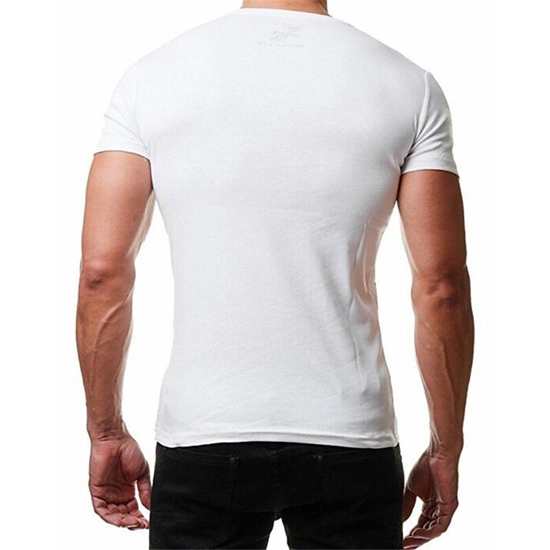Men's Henley Shirt T shirt Solid Color