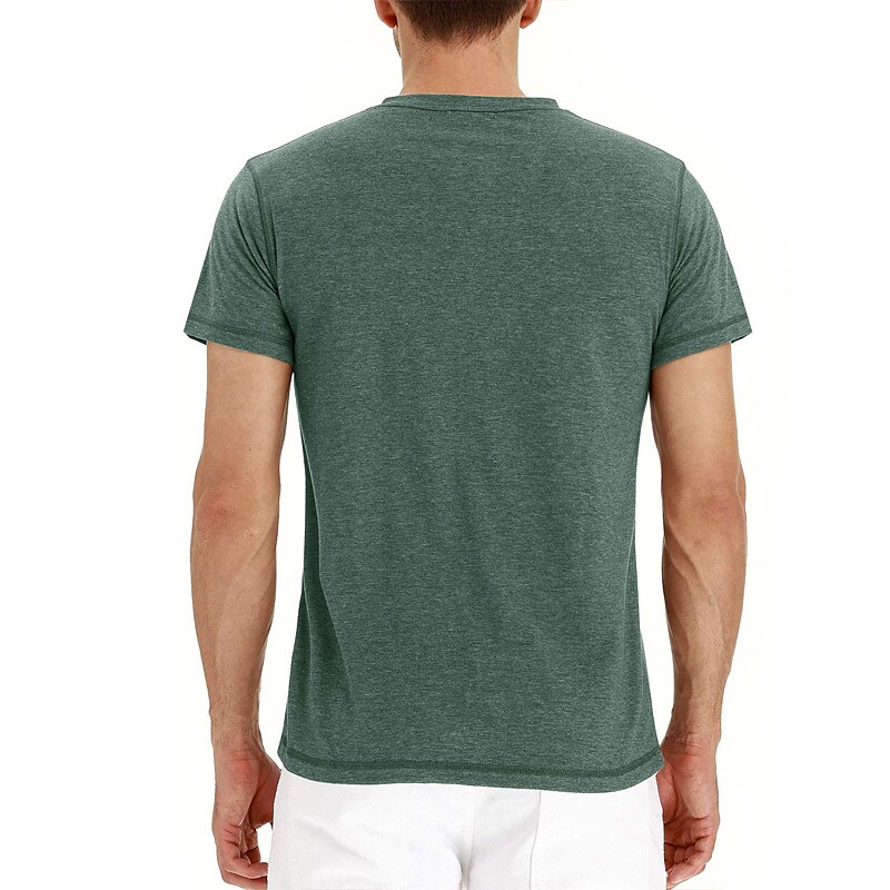 Men's Henley Shirt T shirt Solid Color