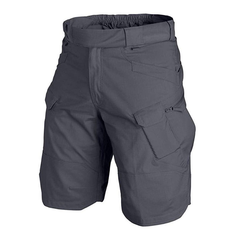 Men's Classic Style Elastic Waist Cargo Shorts (Belt is not included)