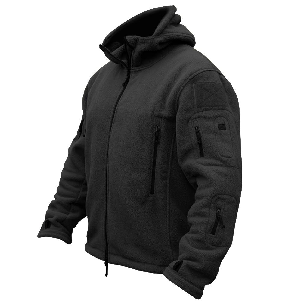 Men's Warm Military Tactical Sport Fleece Hoodie Jacket