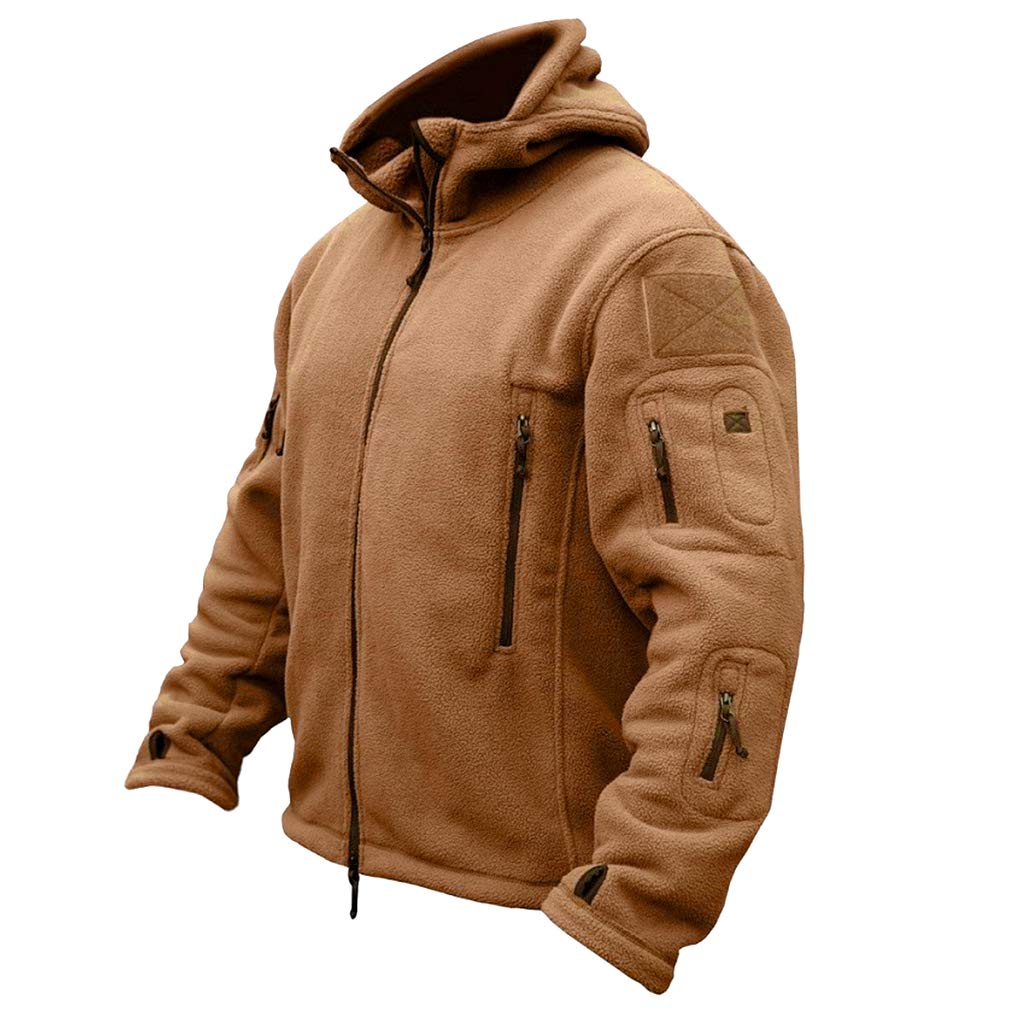 Men's Warm Military Tactical Sport Fleece Hoodie Jacket