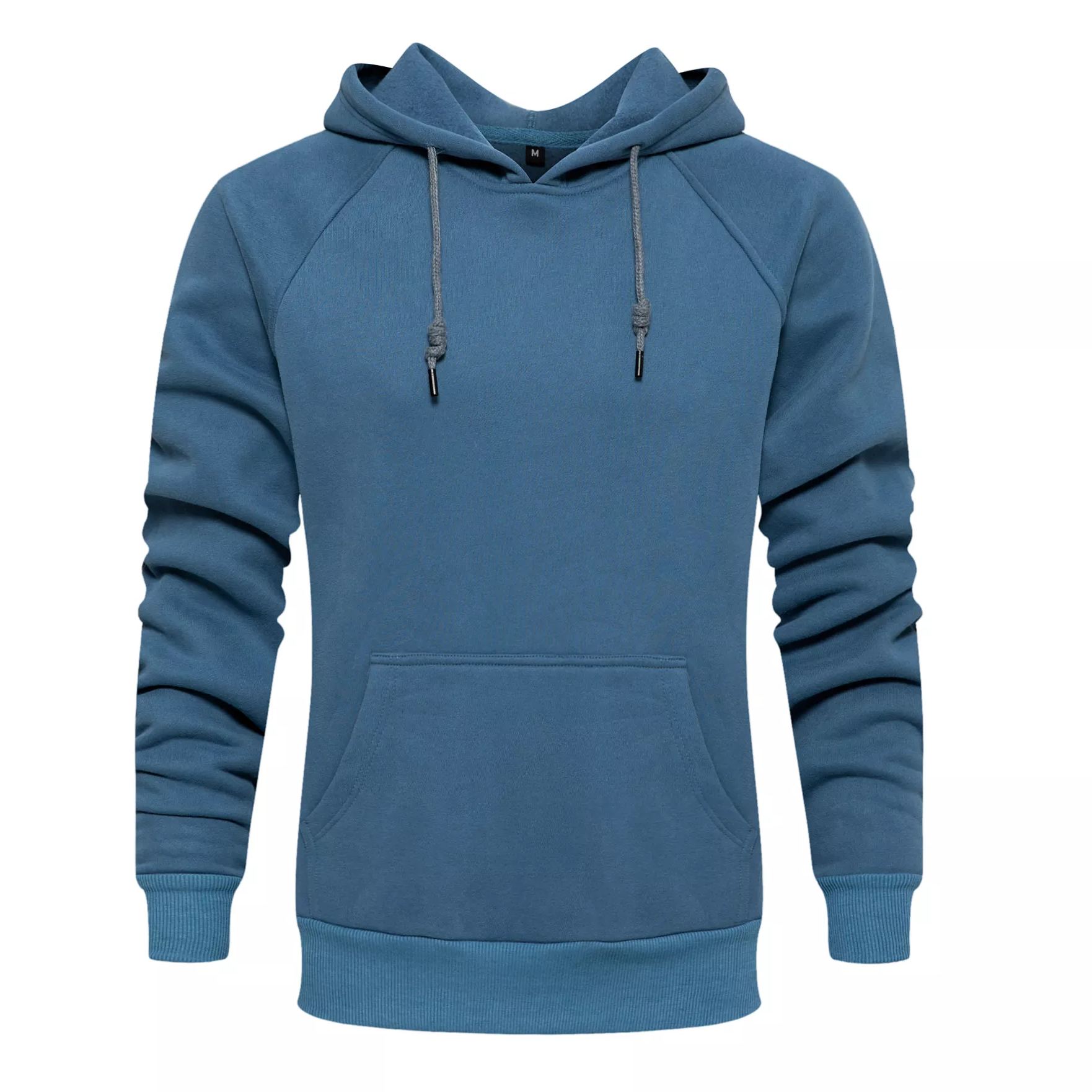 Men's Solid Color Raglan Sleeves Fleece Hoodies Sweatshirts