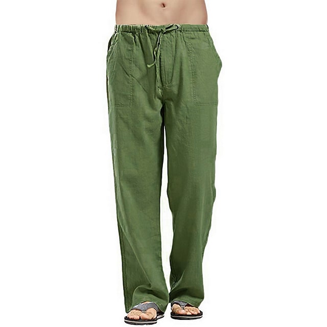 Men's Comfort Breathable Full Length Linen Pants