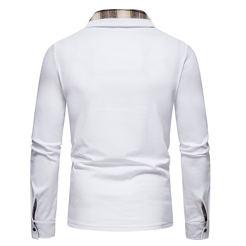 Men's Golf Shirt Lattice Turndown Casual Daily Button-Down