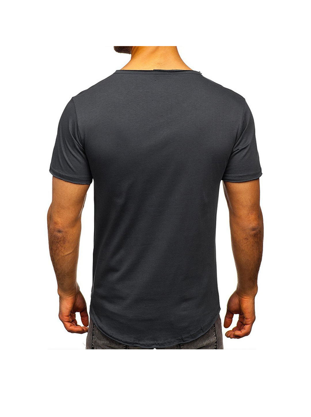 Eddie Solid Color Basic Henley T-shirt