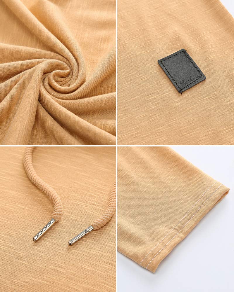 Men's Textured Solid Color High Quality Pullover Hoodies Soft Breathable