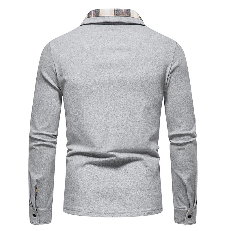 Men's Golf Shirt Lattice Turndown Casual Daily Button-Down