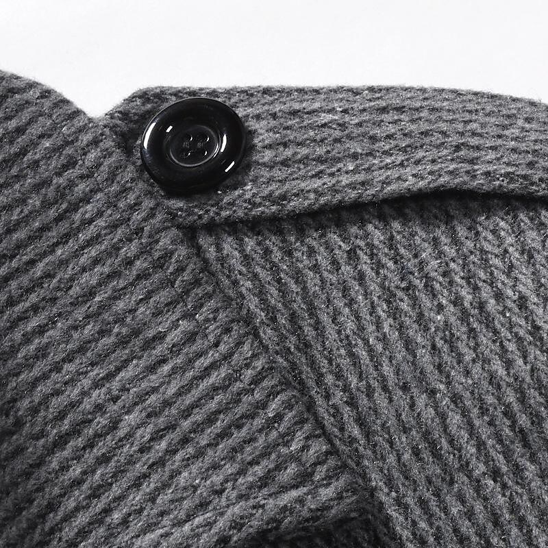 Men's Mid-Length Double-breasted Pinstripe Coat