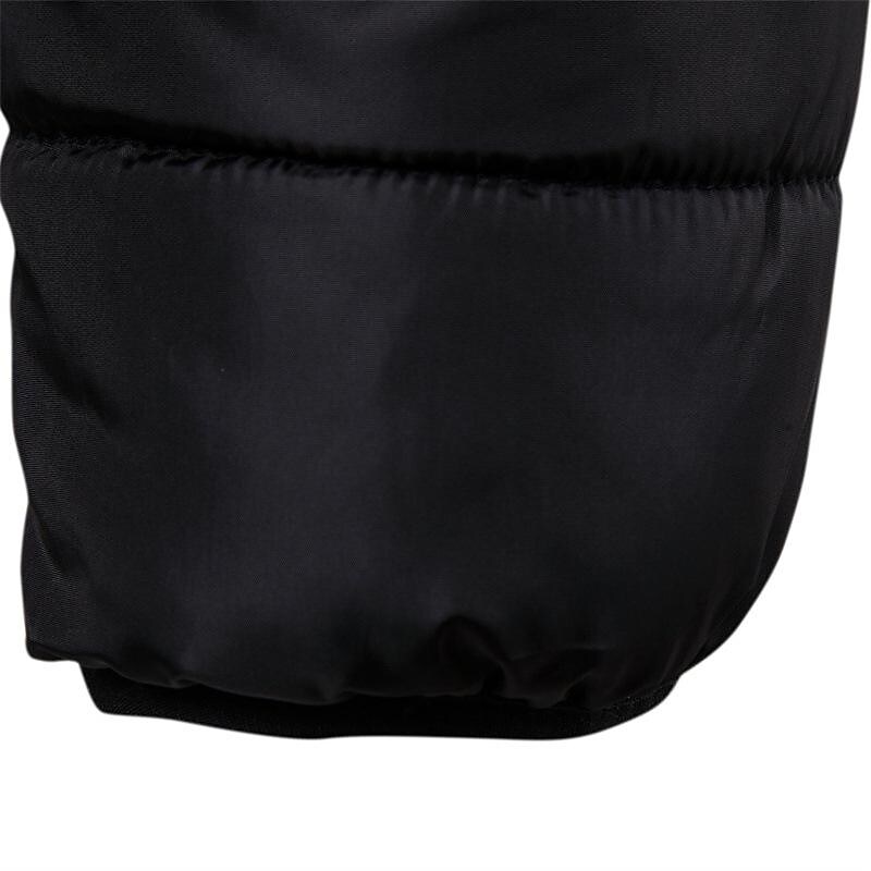 Men's Hooded Solid Color Contrasting Zip And Lining Padded Jacket