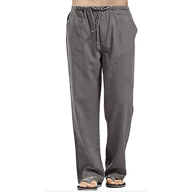 Men's Comfort Breathable Full Length Linen Pants