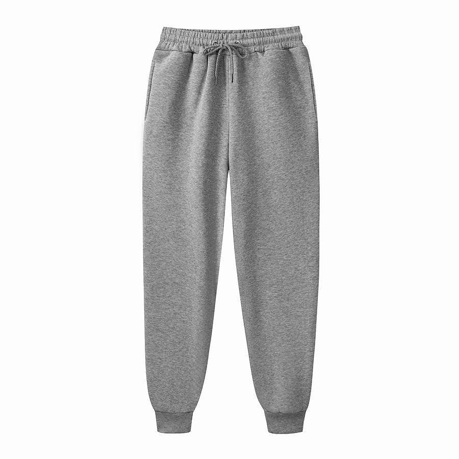 Men's Drawstring Elastic Waist Solid Color Side Pockets Brushed Sweatpants