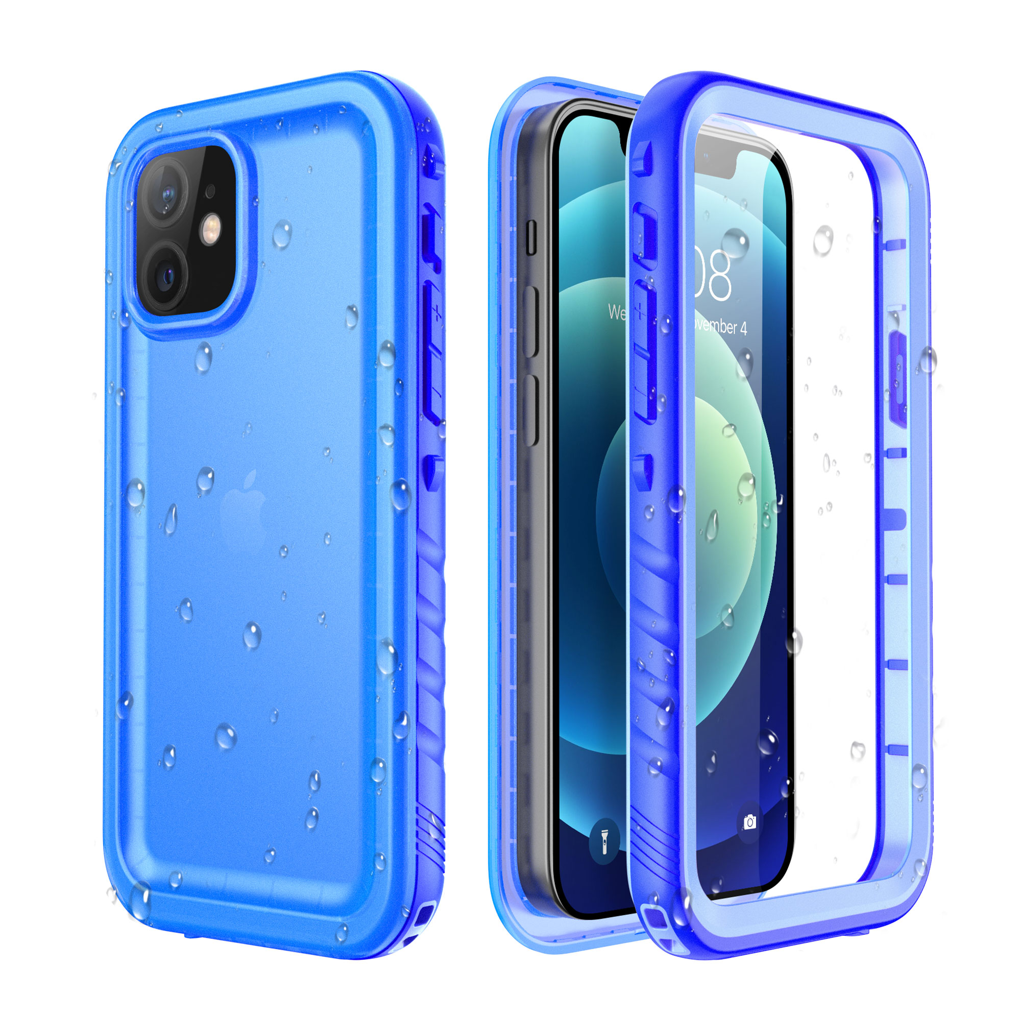 Waterproof Case for iPhone 12 blue