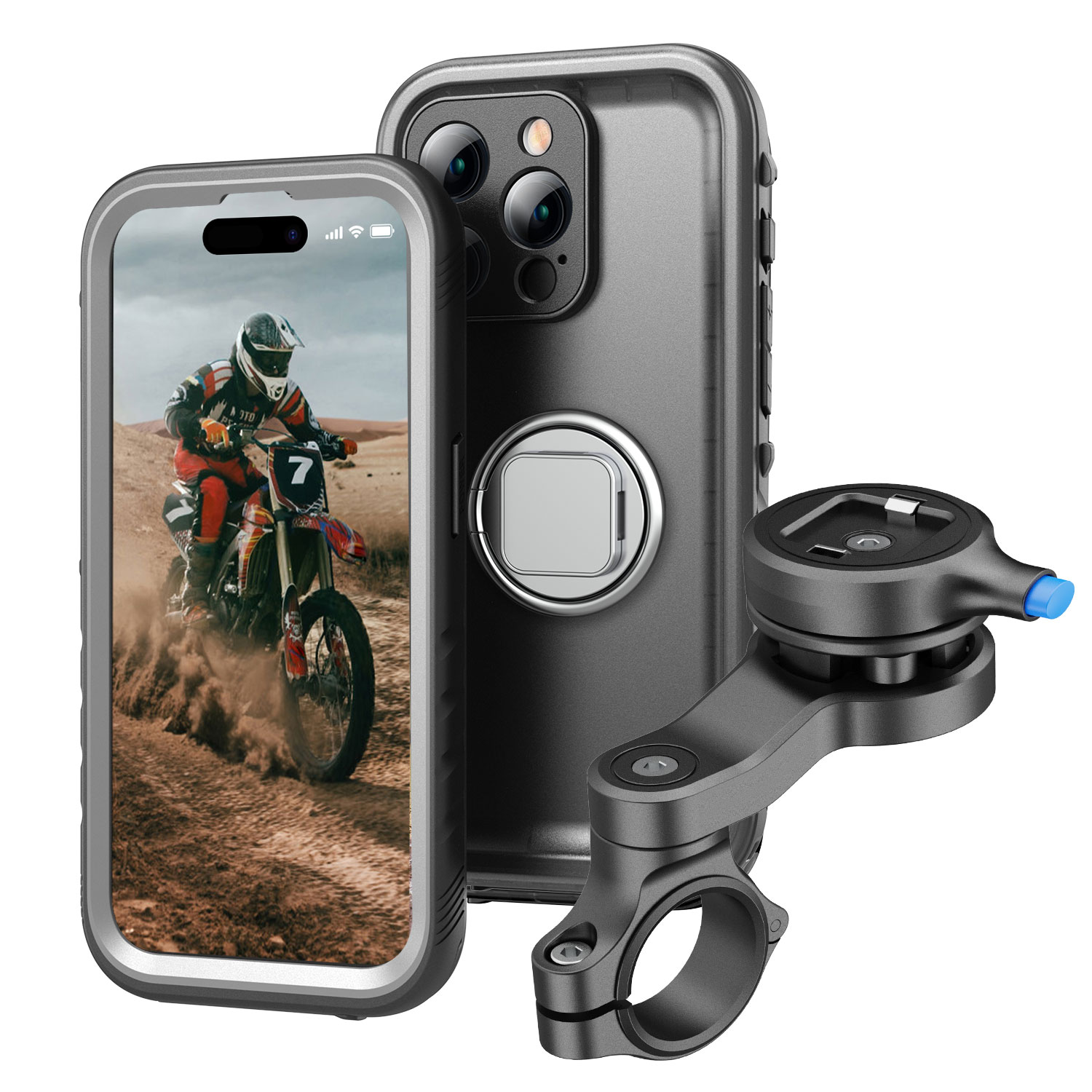 Soporte móvil antivibración SPORTLINK para iPhone 13 Pro MAX en bicicletas  y motos - antirrobo y resistente - SECURCCTV