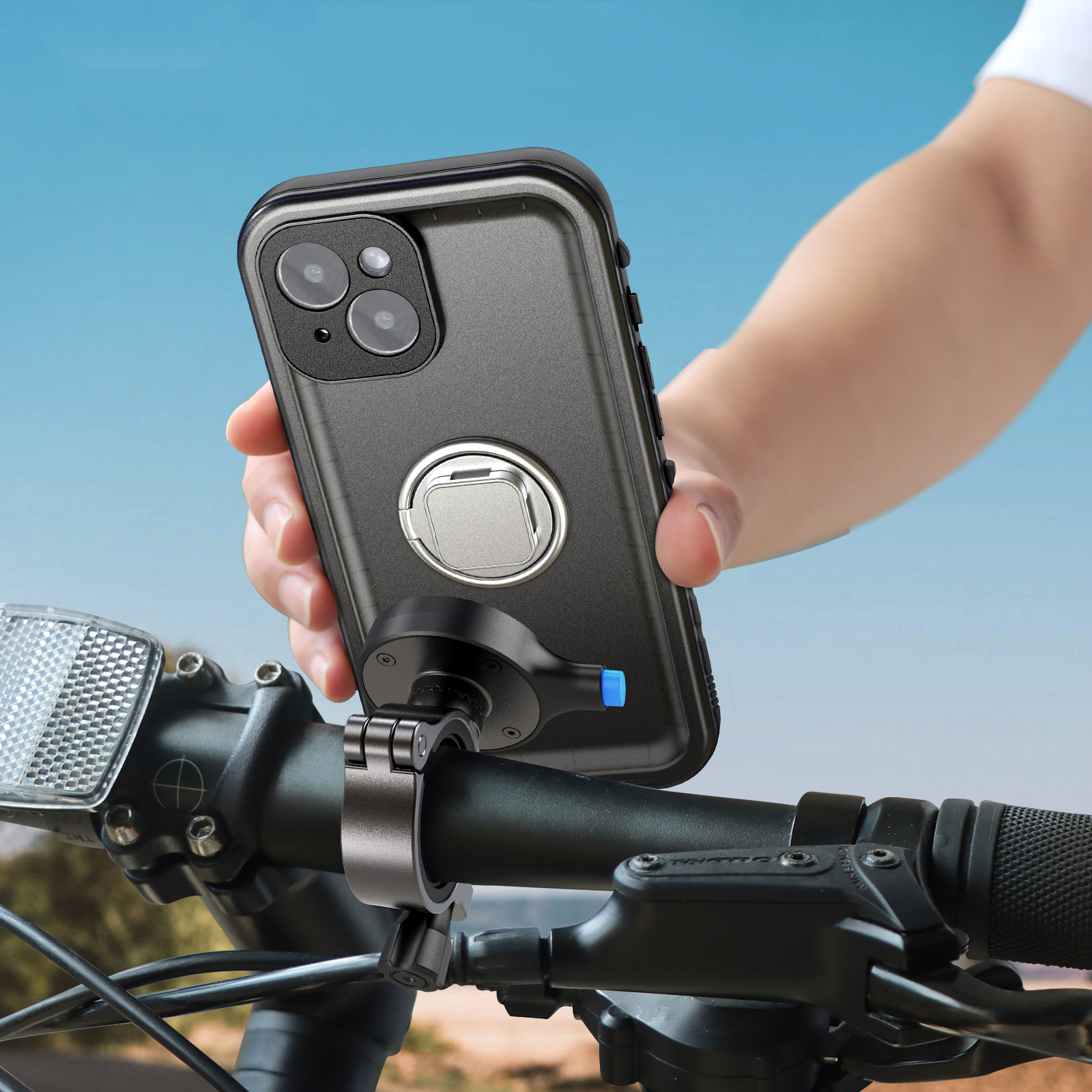 Bike Mount with Waterproof Case for iPhone 14 Max