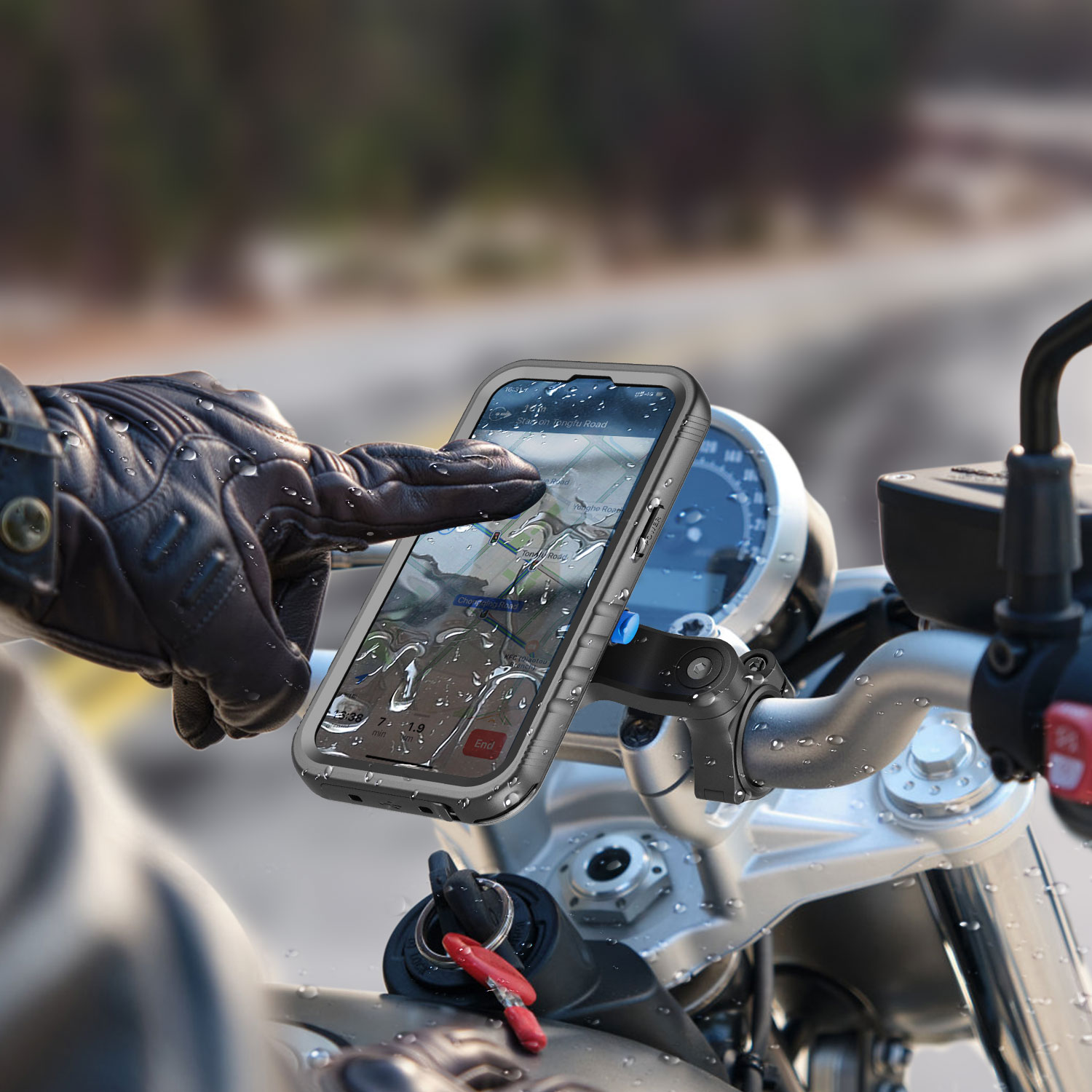 waterproof motorcycle phone mount