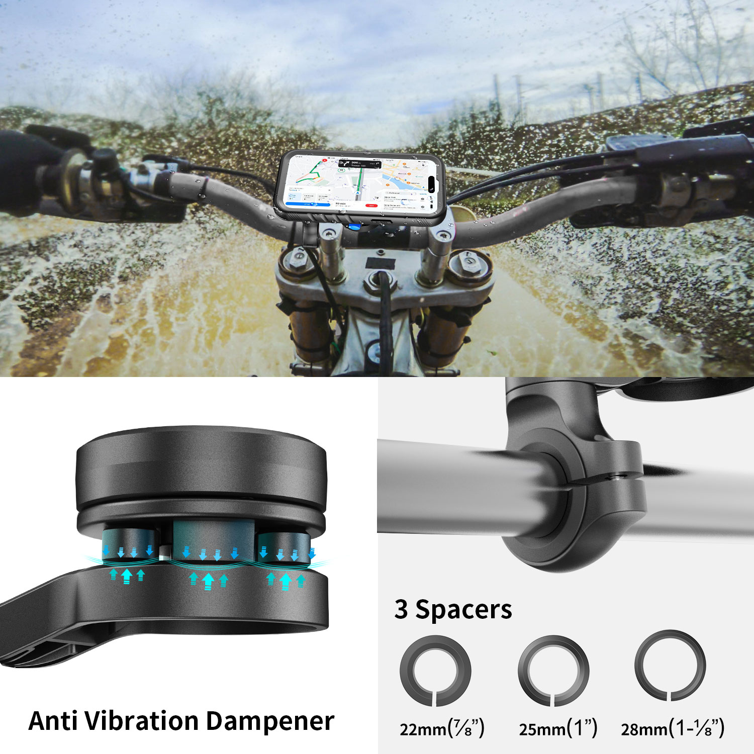 motorcycle handlebar phone mount