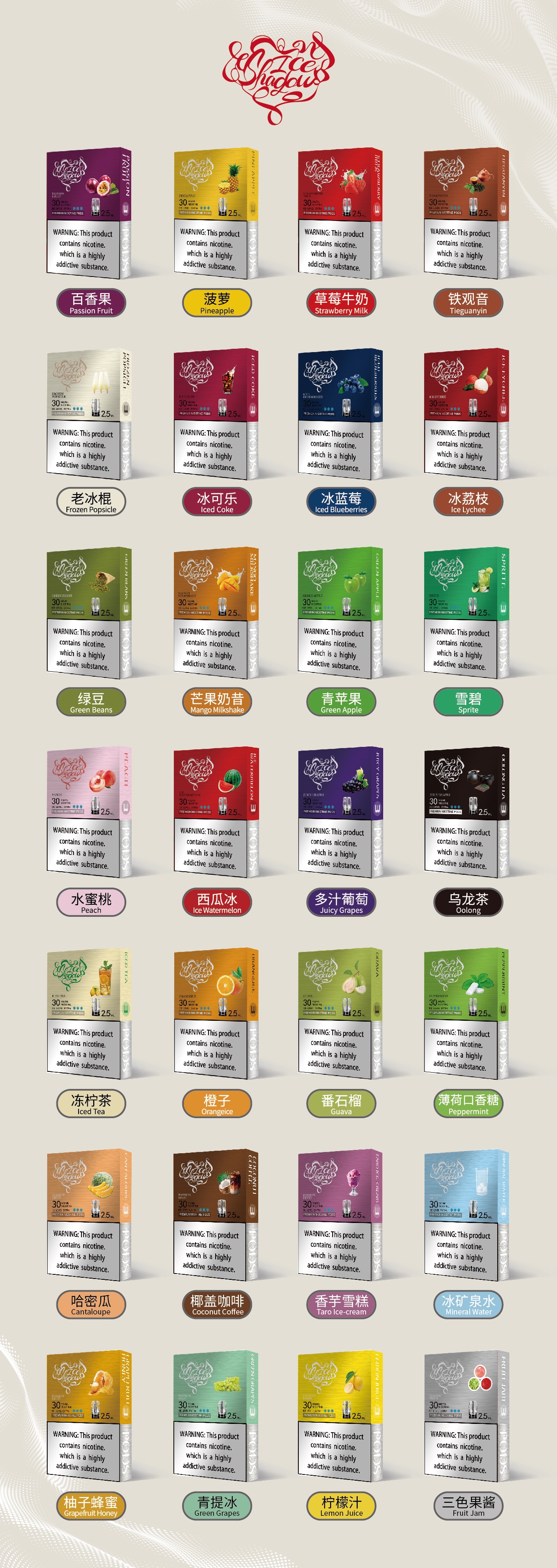 香港冰影ice shadow冰影煙彈 3粒裝( relx一代適用 )香港有現貨 適用LANA MEGA GRID RKISS RELX MOHO VEEX SAICO十二星座 煙機煙彈批發