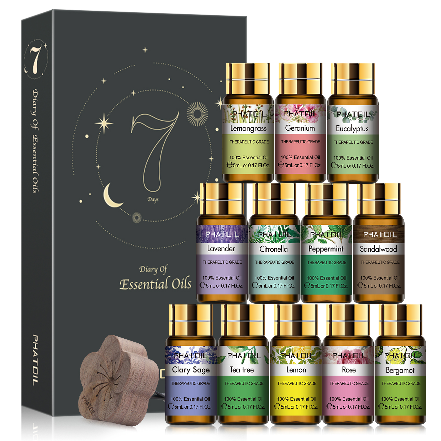 7 Days Diary of Essential Oil Gift Box ( 5ml×12pcs)