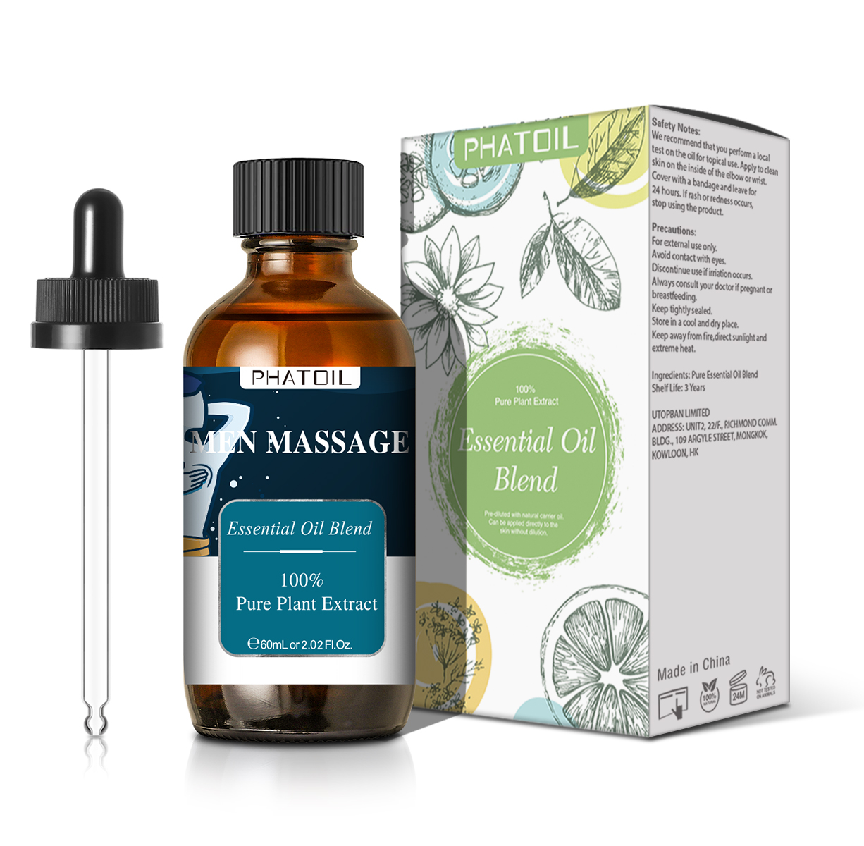 60ml Men Massage Essential Oil Blend