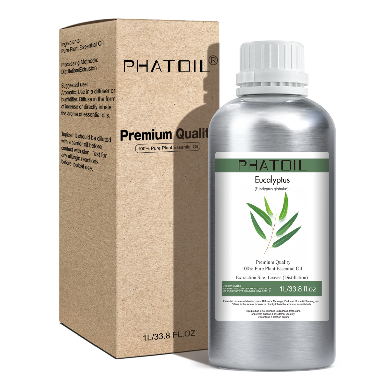 1L Eucalyptus Essential Oil With Aluminium Bottle