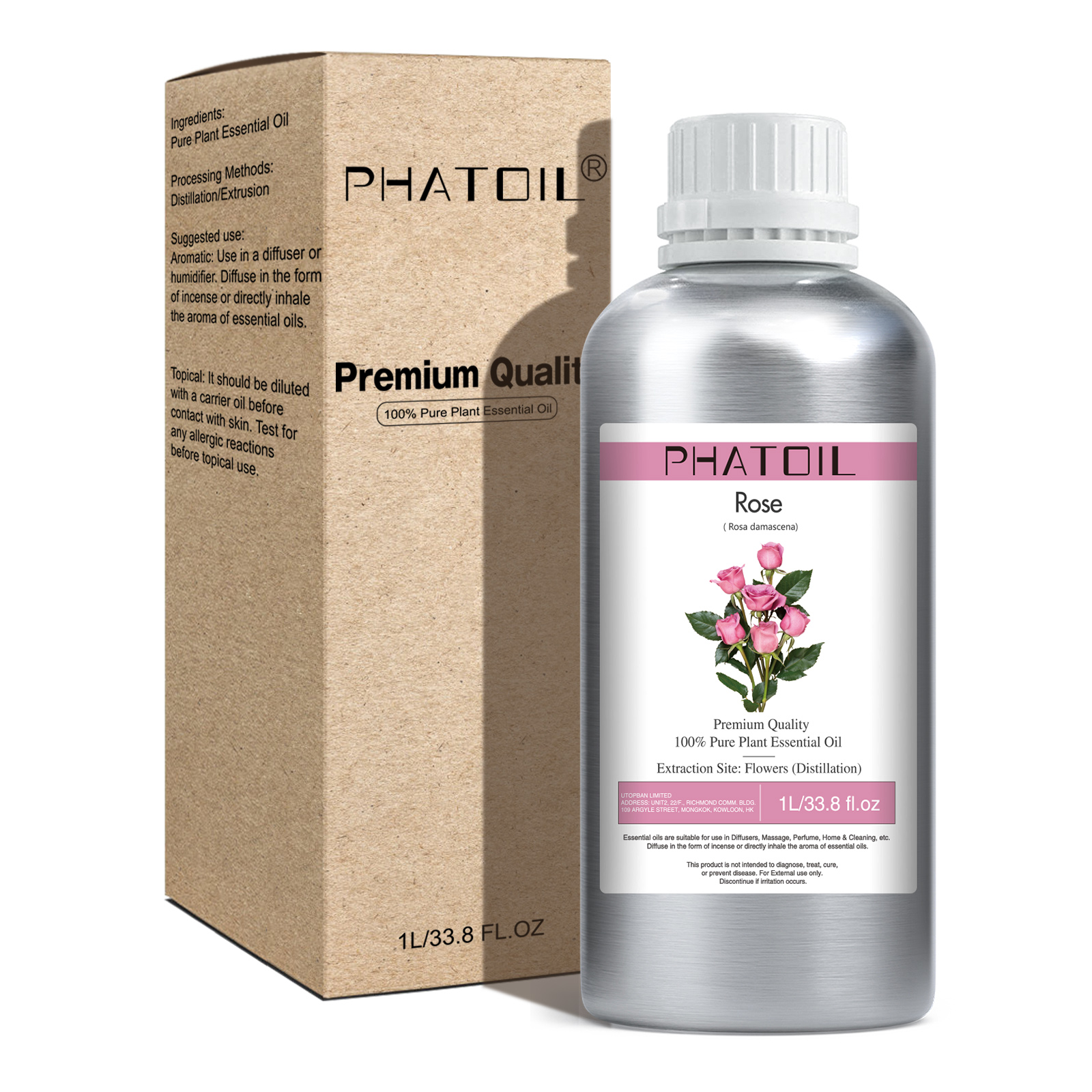 Phatoil 1L Rose Essential Oil With Aluminium Bottle