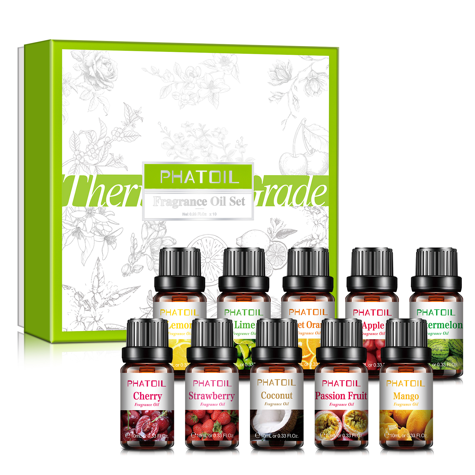10ml×10pieces Fruity Fragrance Oil Gift Set
