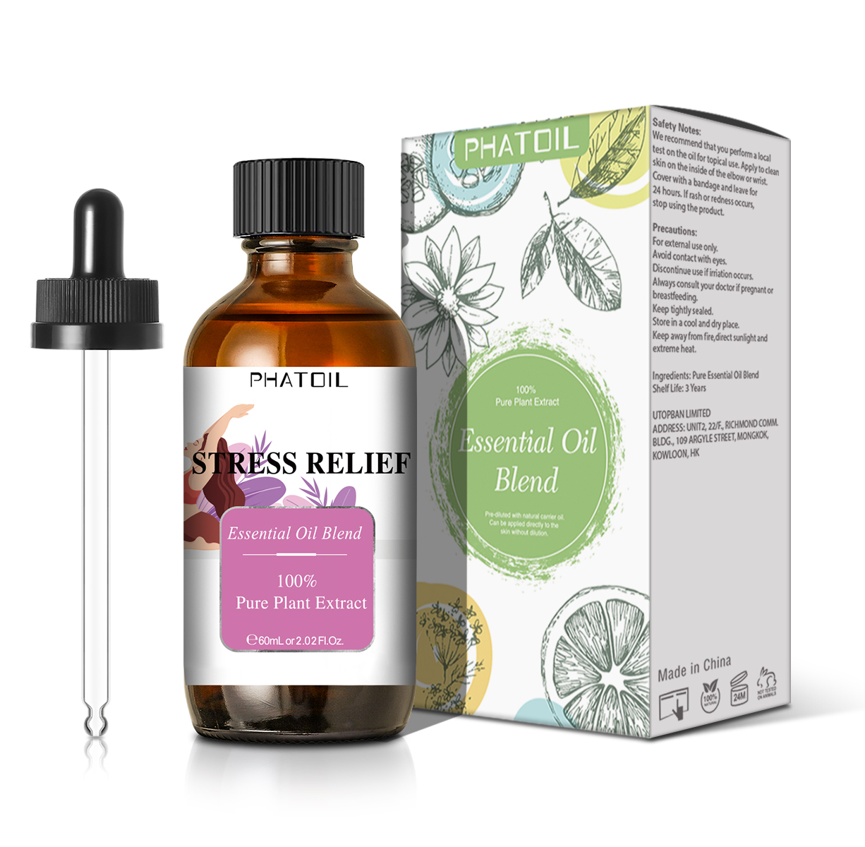 60ml Stress Relief Essential Oil Blend